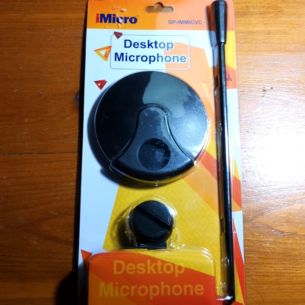 iMicro Desktop Microphone, Omni-Directional Adjustable w/ Stand. New but opened.